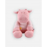 Noukies Peluche Vache Lola, 25cm, Coton Bio, Rose - N2022.25