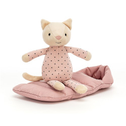 Peluche Jellycat Chat sac de couchage - Snuggler Cat Kitty - 23 cm - SBS6C