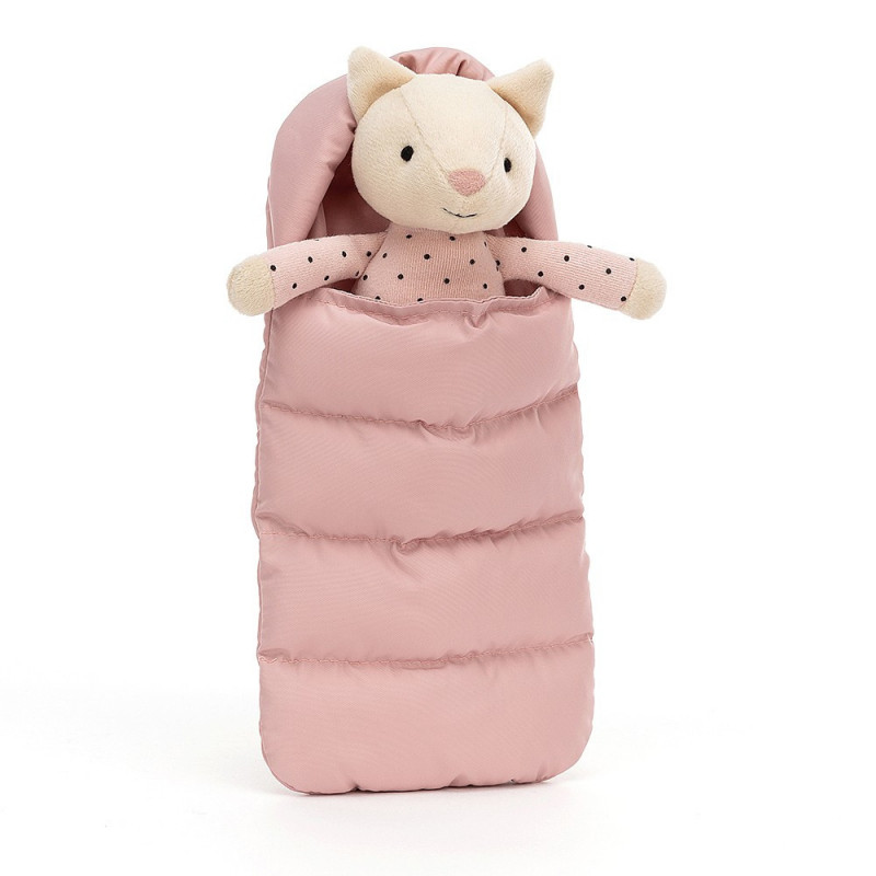 Peluche Jellycat Chat sac de couchage - Snuggler Cat Kitty - 23 cm - SBS6C