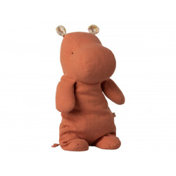 Maileg Hippopotame - taille medium 34 cm - Safari friends Hippo - Corail foncé - 16-1922-02