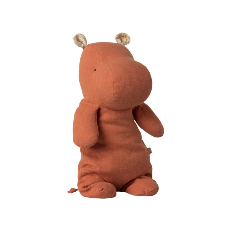 Maileg Hippopotame - taille medium 34 cm - Safari friends Hippo - Corail foncé - 16-1922-02