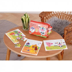 3 Puzzles Ferme multicolore - Barbo Toys - 5510