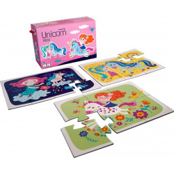 3 Puzzles Licorne - Barbo Toys - 5515