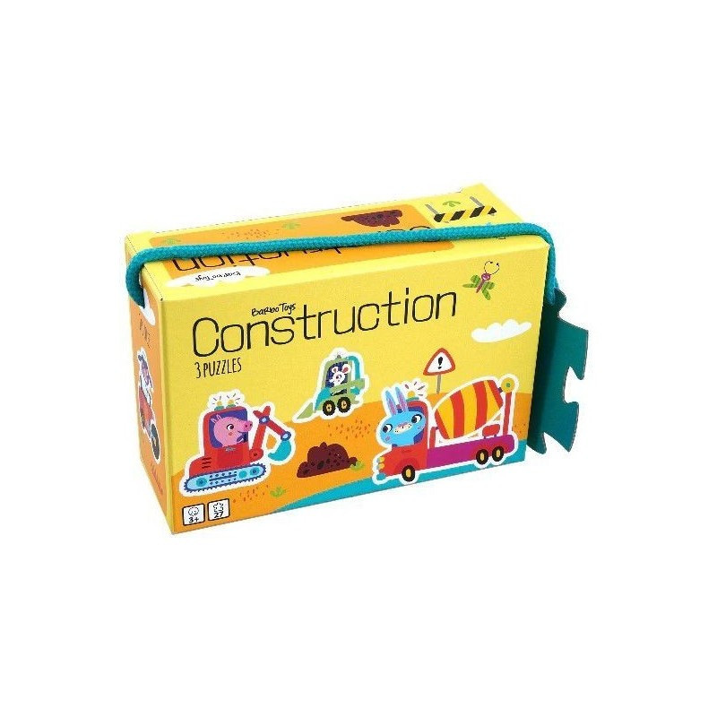 3 Puzzles Construction - Barbo Toys - 5513