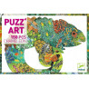 Puzzle Carton Art Cameleon (150 Pièces Caméléon - 37655) - DJECO - Format Inédit sans Coins ni Bordure - avec Poster