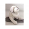 Doudou musical chien blanc Fifi - Position allongée 30cm - Position assis 18 cm - Dimpel - 811252